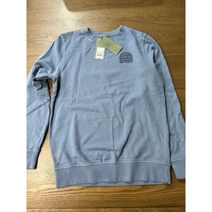Goodfellow and co Mens Wave Logo Crew Neck Sweatshirt Pullover Top‎